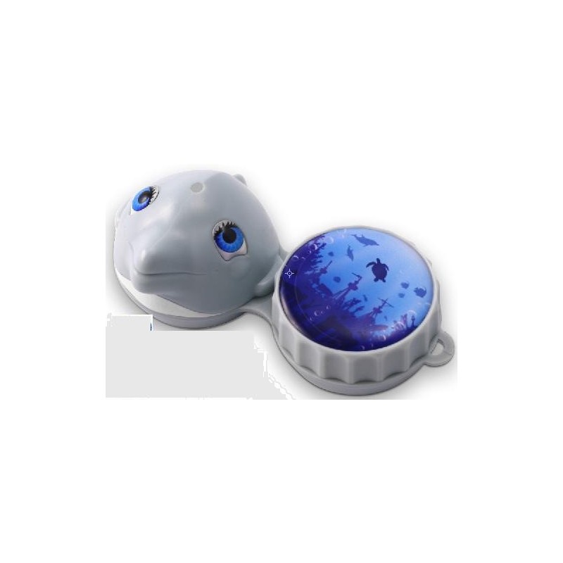 Dolphin 3D Contact Lenses Storage Soaking Case 
