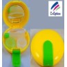 Round Yellow Contact Lens Mirror Case Ideal Travel Kit