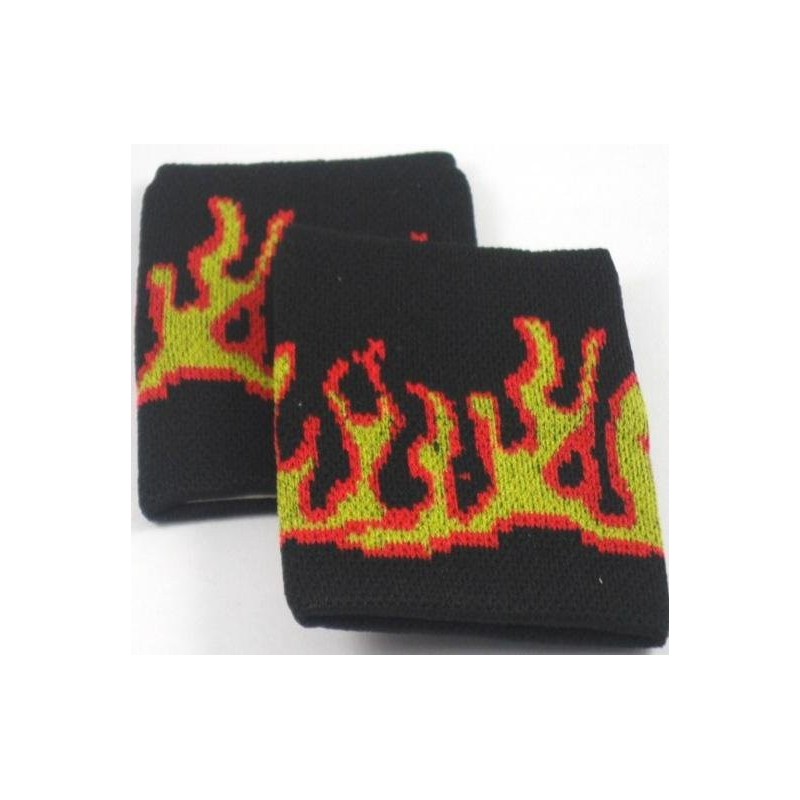 Black with Fire Flames Design Sweatband / Armband