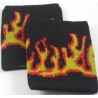 Black with Fire Flames Design Sweatband / Armband