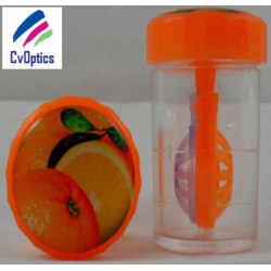 Orange Fruit Contact Lens Storage Soaking Barrel Case
