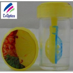 Aufbewahrungsbehälter für Kontaktlinsen mit Ananasfruchtmotiv