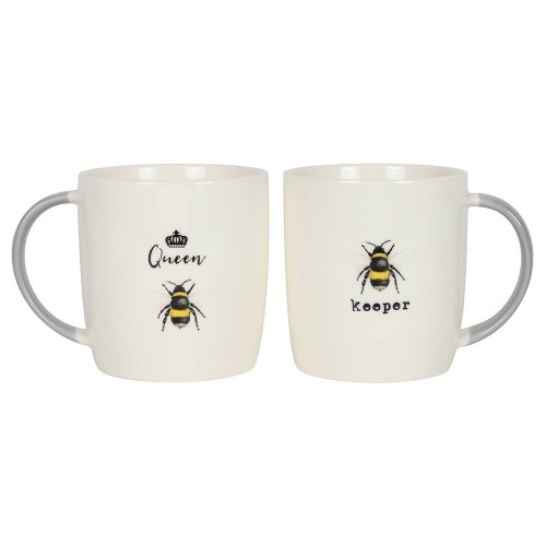 Bienenkönigin und Bienenhalter-Tassen-Set