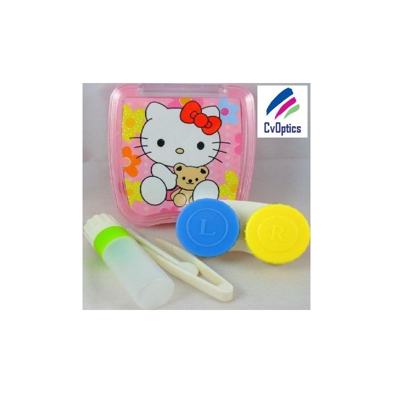 Hello Kitty And Bear Contact Lens Travel Kit / Case 