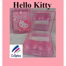 Kit da viaggio per lenti a contatto Hello Kitty rosa con specchio