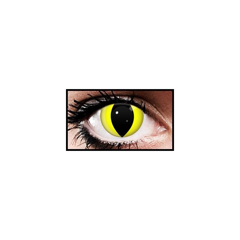90 Day Wear Yellow Cats Eye Cosmetic Contact Lenses