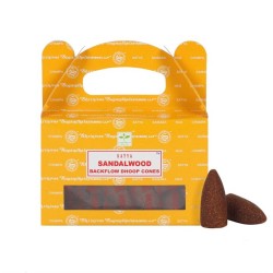Set of 6 Packets of Satya Sandalwood Backflow Dhoop Cones