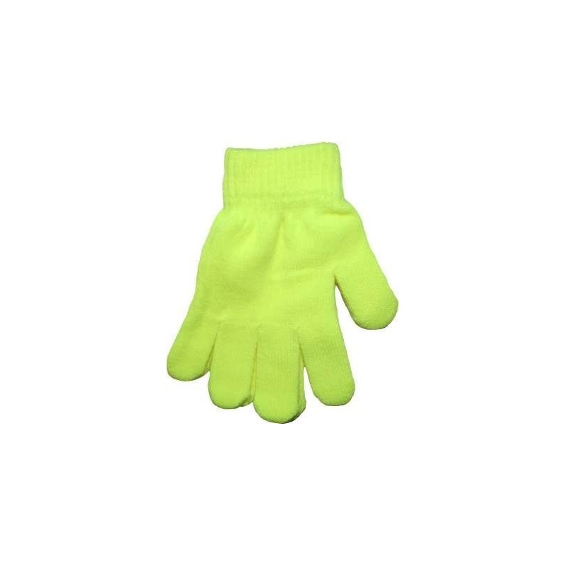 Yellow Neon Bright Florescent Magic Gloves