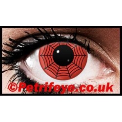 Red Spiderweb Crazy Coloured Contact Lenses