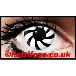 Black And White Crazy Swirl Contact Lenses