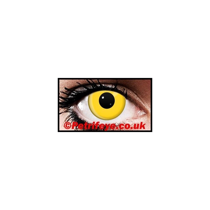 Solid Yellow Block Contact Lenses