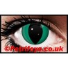 Green Zombie Cat Eyes Crazy Contact Lenses