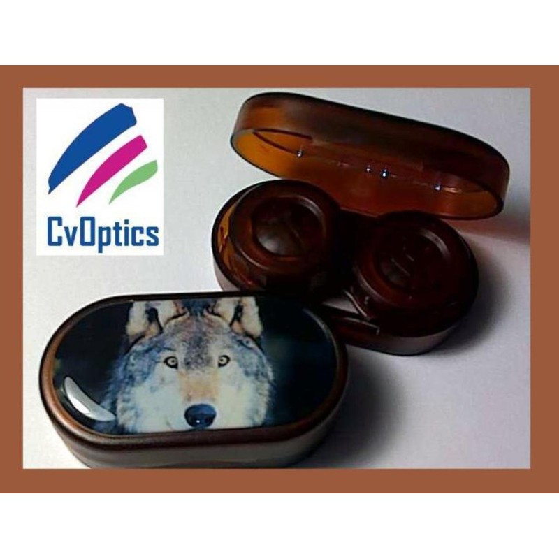 Kontaktlinsenbehälter für gefährdete Wolfsarten