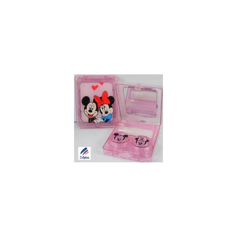 Kit de viaje para remojar lentes de contacto con diseño de Minnie/Mickey Mouse