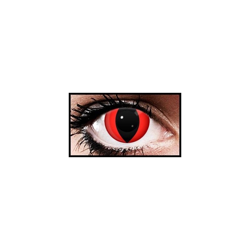 90 Day Wear Red Cats Eye Cosmetic Contact Lenses