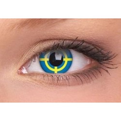 ColourVue Yellow Target Crazy Contact Lenses