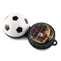 Estuche de remojo para almacenamiento de lentes de contacto 3D de fútbol