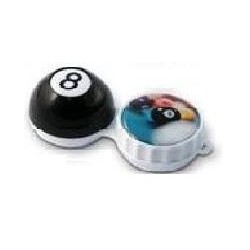 Eight Ball 3D Contact Lenses Storage Soaking Case 