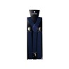 Unisex Plain Navy Blue 25mm Fashion Braces