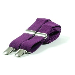 Unisex Plain Purple 25mm Fashion Braces