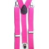 Unisex Plain Hot Pink 25mm Fashion Braces