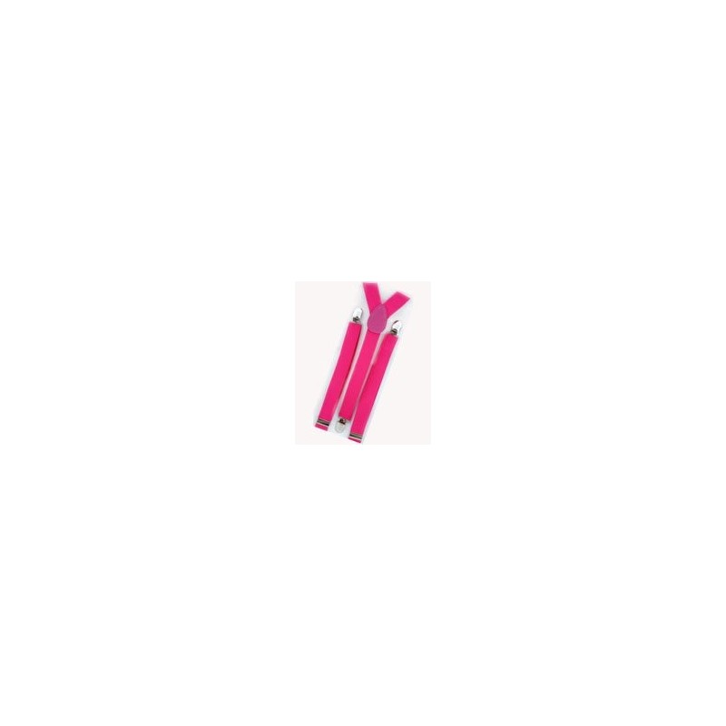 Unisex Plain Neon Pink 25mm Fashion Braces