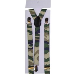 Unisex Printed Camouflage Fashion Braces