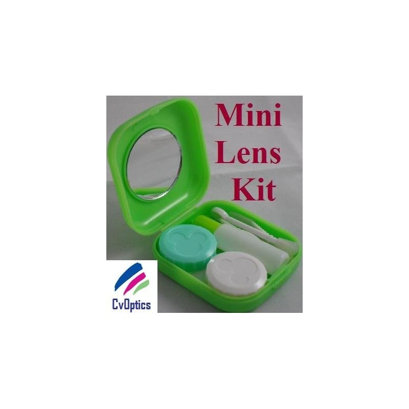 Kit de voyage pour lentilles de contact vertes, mini rangement pour lentilles de contact