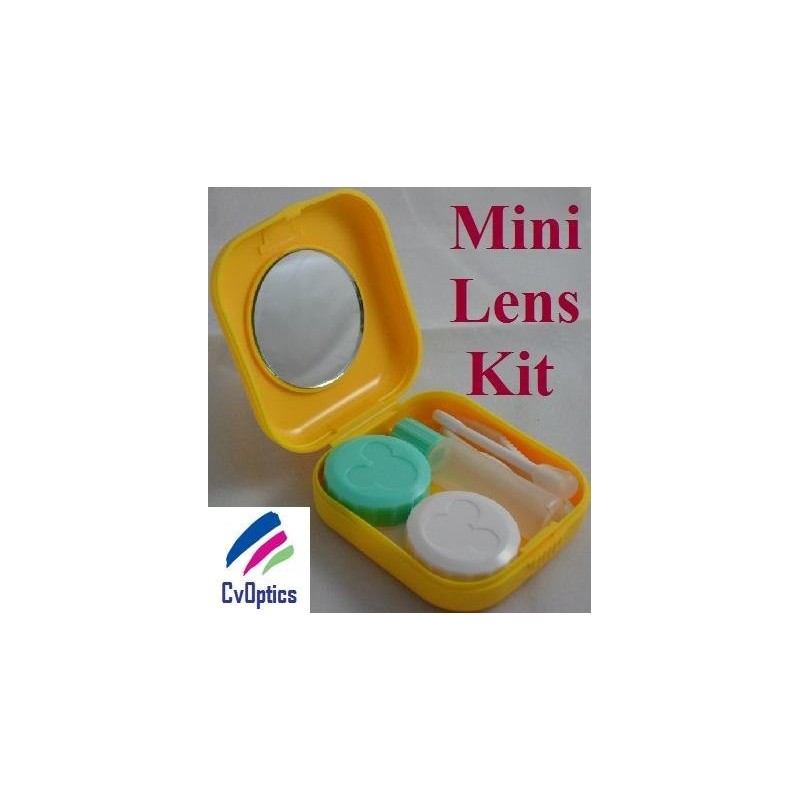 Kit de voyage pour lentilles de contact jaunes, mini rangement pour lentilles de contact