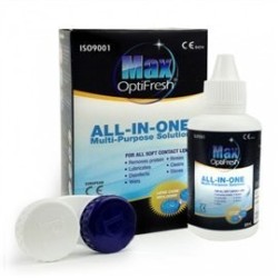 Max Optifresh Contact Lens Cleaning Solution 60ml & FREE Lens Case 