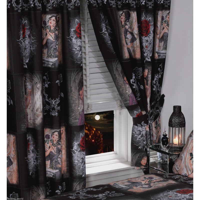 66\"x72\" Alchemy Gothic Story Of The Rose Curtains & Tie-Backs