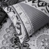 Double Size Mandala Print Black Grey White Design Duvet Cover & Matching Pillowcases