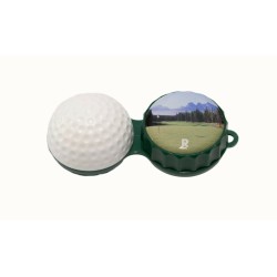 Estuche de remojo para almacenamiento de lentes de contacto 3D de pelota de golf