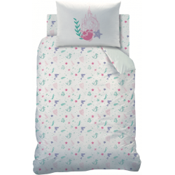 Single Size Arial Mermaid Reversible Under The Sea Design Duvet Cover & Matching Pillowcase