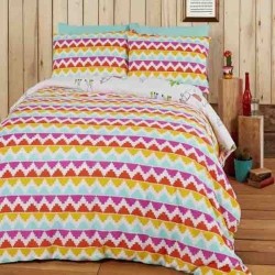 Single Size Happy Llama Design Reversible Duvet Cover & Matching Pillowcase