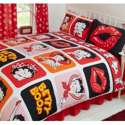 Single Size Official Betty Boop Picture Perfect Design Duvet Cover & Matching Pillowcase