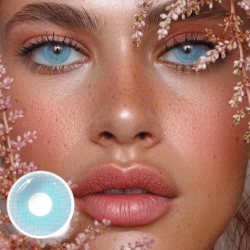 Farbige Kontaktlinsen FreshLady Pixie in Blau für das Jahr