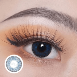 Dreifarbige himmelblaue farbige Kontaktlinsen von FreshLady für das Jahr