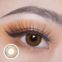 Dreifarbige, rein haselnussfarbene Kontaktlinsen von FreshLady für das Jahr