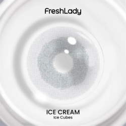 FreshLady Ice Cream Lentes De Contacto De Color Blanco Grisáceo Anuales