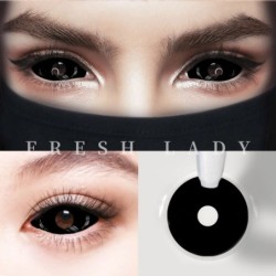 Freshlady Black Sclera Vollaugen-Kontaktlinsen 22 mm (Jahreslinsen)