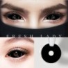Lentes de contacto para ojos Freshlady Black Sclera Full 22 mm (anual)