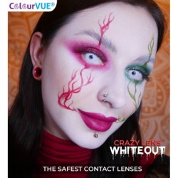 ColourVUE 1-Tages-Kontaktlinsen mit White-Out-Motiv für Halloween