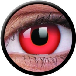 ColourVUE Lentilles de contact colorées Halloween Bloc Diable rouge à utilisation 1 jour