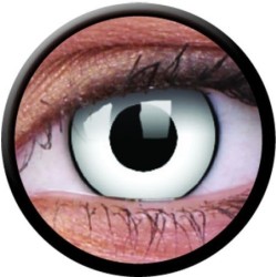 Farbige ColourVUE 1-Tages-Kontaktlinsen mit weißen Zombie-Halloween-Motiven