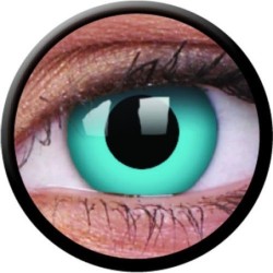 ColourVUE 1-Tages-Verwendung der farbigen Kontaktlinsen „Crazy Halloween“ in Himmelblau