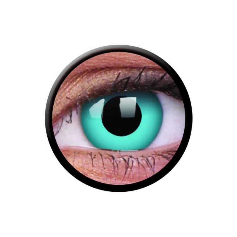 ColourVUE 1-Tages-Verwendung der farbigen Kontaktlinsen „Crazy Halloween“ in Himmelblau
