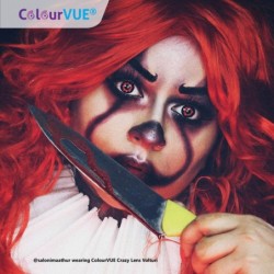 ColourVUE Utilisation 1 Jour Volturi Rouge Foncé Crazy Halloween Lentilles de Contact Colorées