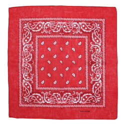 Rotes Paisley-Bandana-Kopftuch aus 100 % Baumwolle