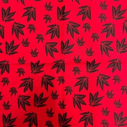 Red Cannabis Marijuana Leaf Bandana Head Scarf